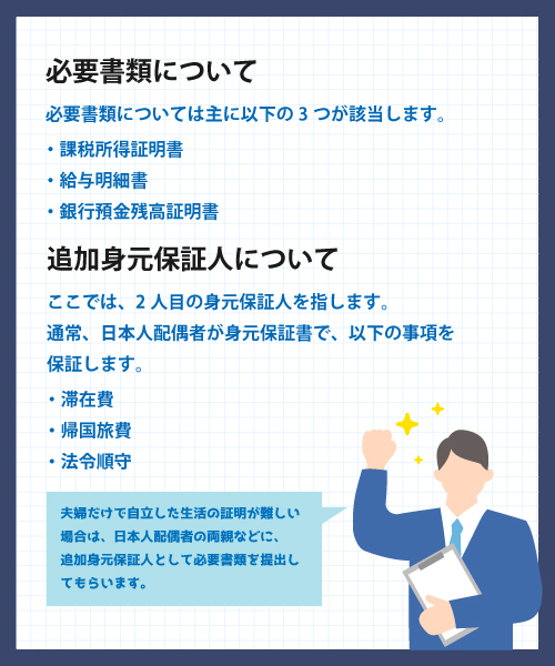 必要書類について・追加身元保証人について