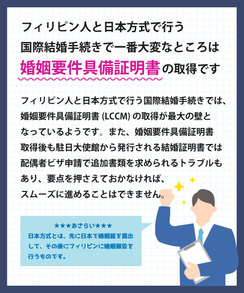 手続きで一番大変なところは婚姻要件具備証明書の取得